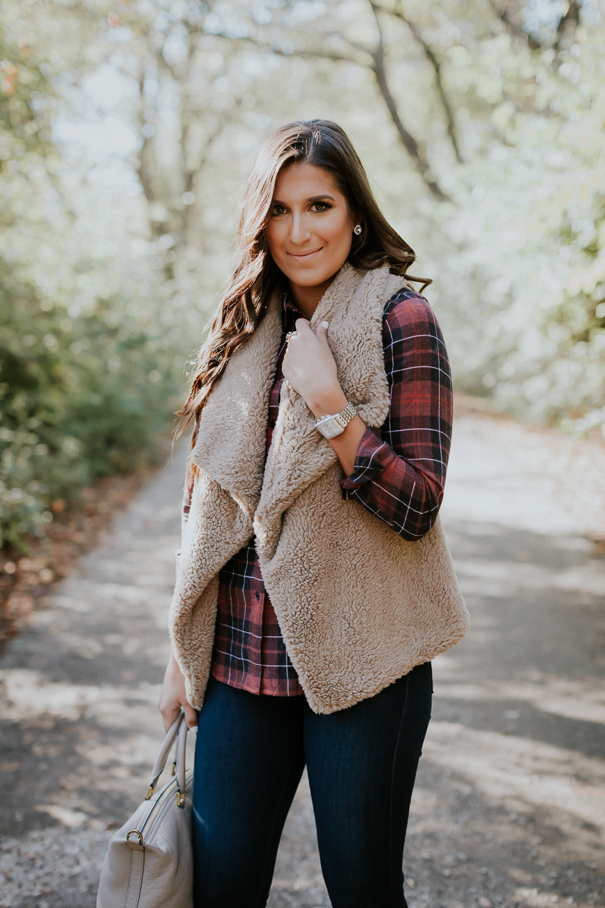 Faux Fur Drape Vest A Southern Drawl