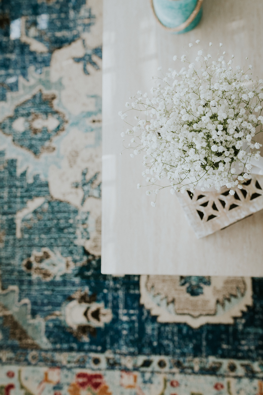 formal living room, overstock home decor, home decorations, formal living room decor, french country setee, french country sofa, french country furniture, safavieh rug, safavieh home decor, candle lanterns, gold bench, turquoise accents, a southern drawl home // grace wainwright a southern drawl