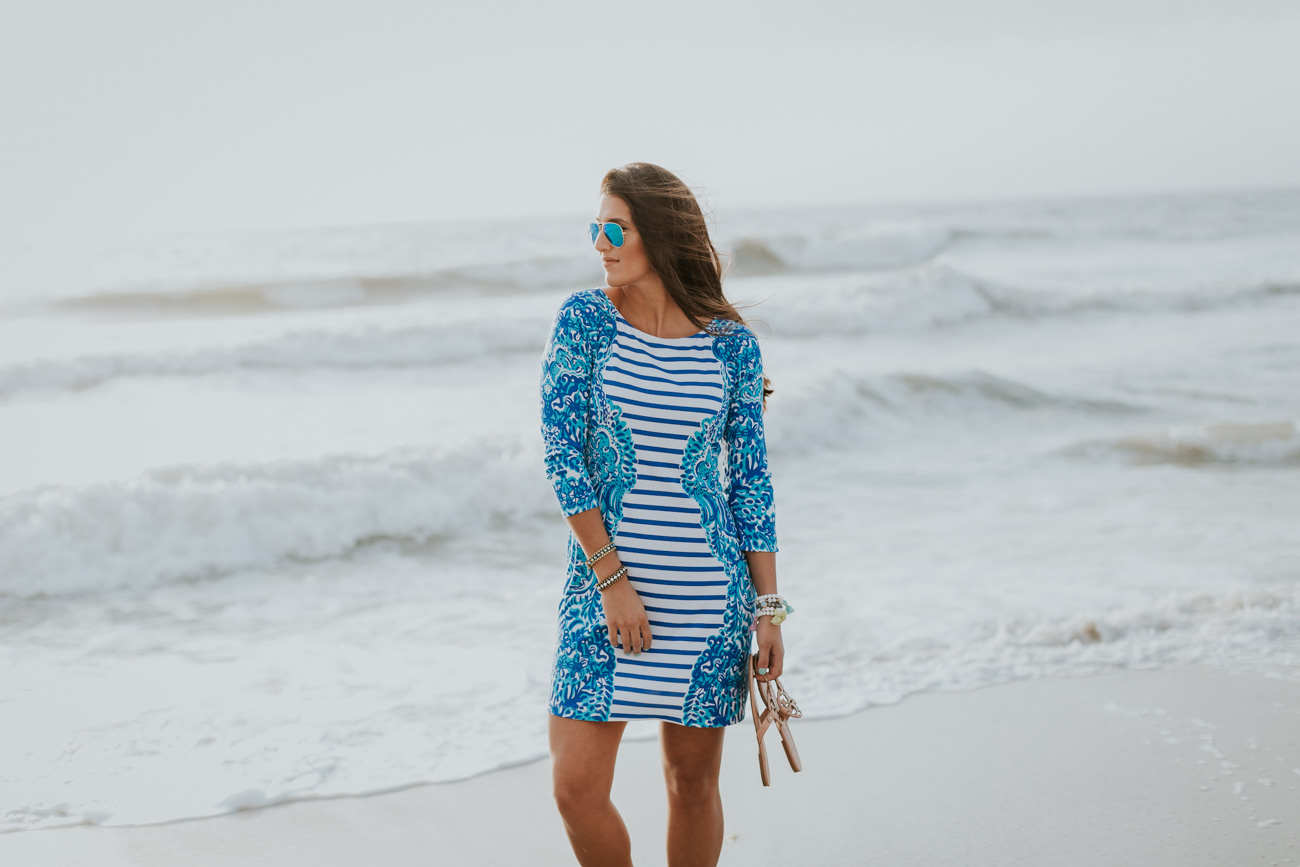 lilly pulitzer knit dress, lilly pulitzer nila dress, beach style, resort365, beach fashion, beachside, tory burch miller flip flops, tory burch miller sandals, tassel bracelets, travel fashion, vacation outfit, vacation style, resort style, buy me lilly pulitzer // grace wainwright a southern drawl