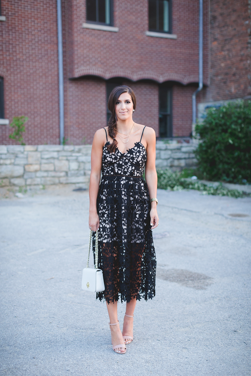 cocktail and party lace midi dress