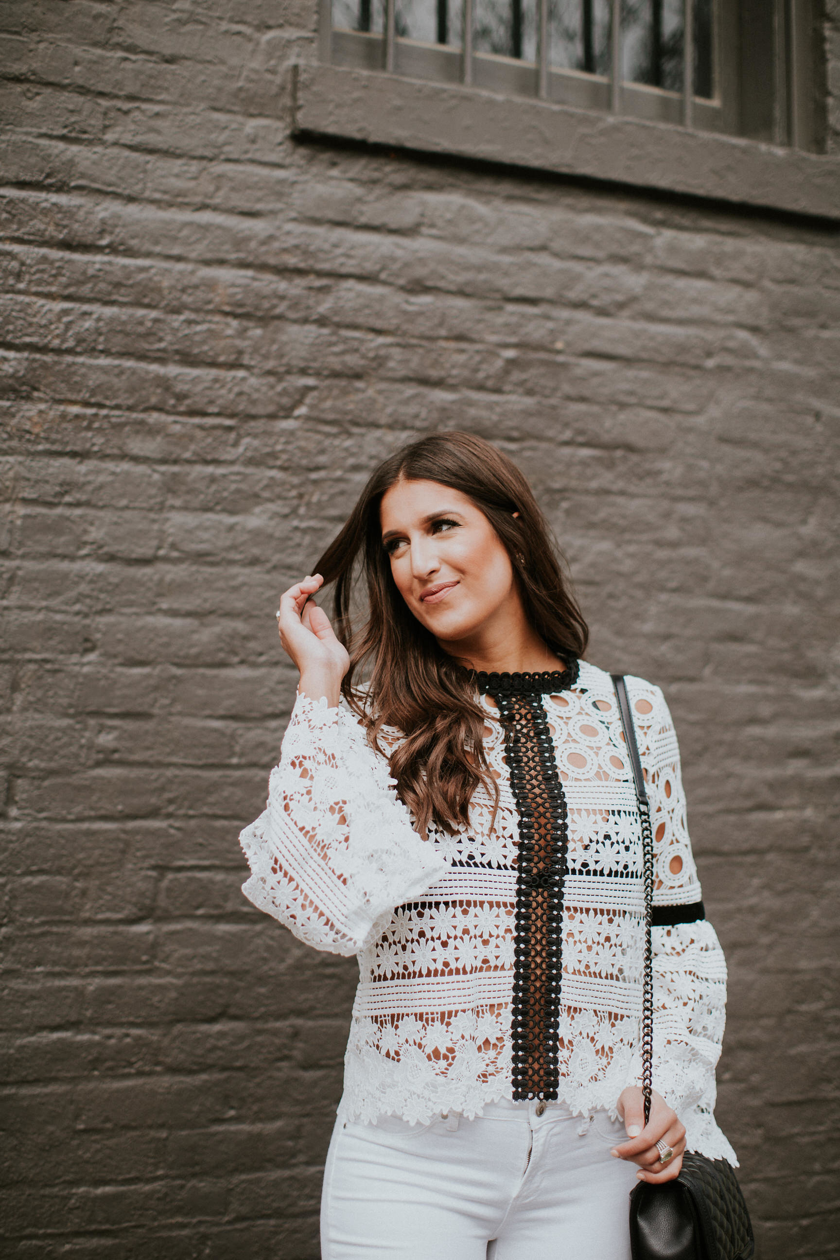 Bell Sleeve Crochet Top | A Southern Drawl