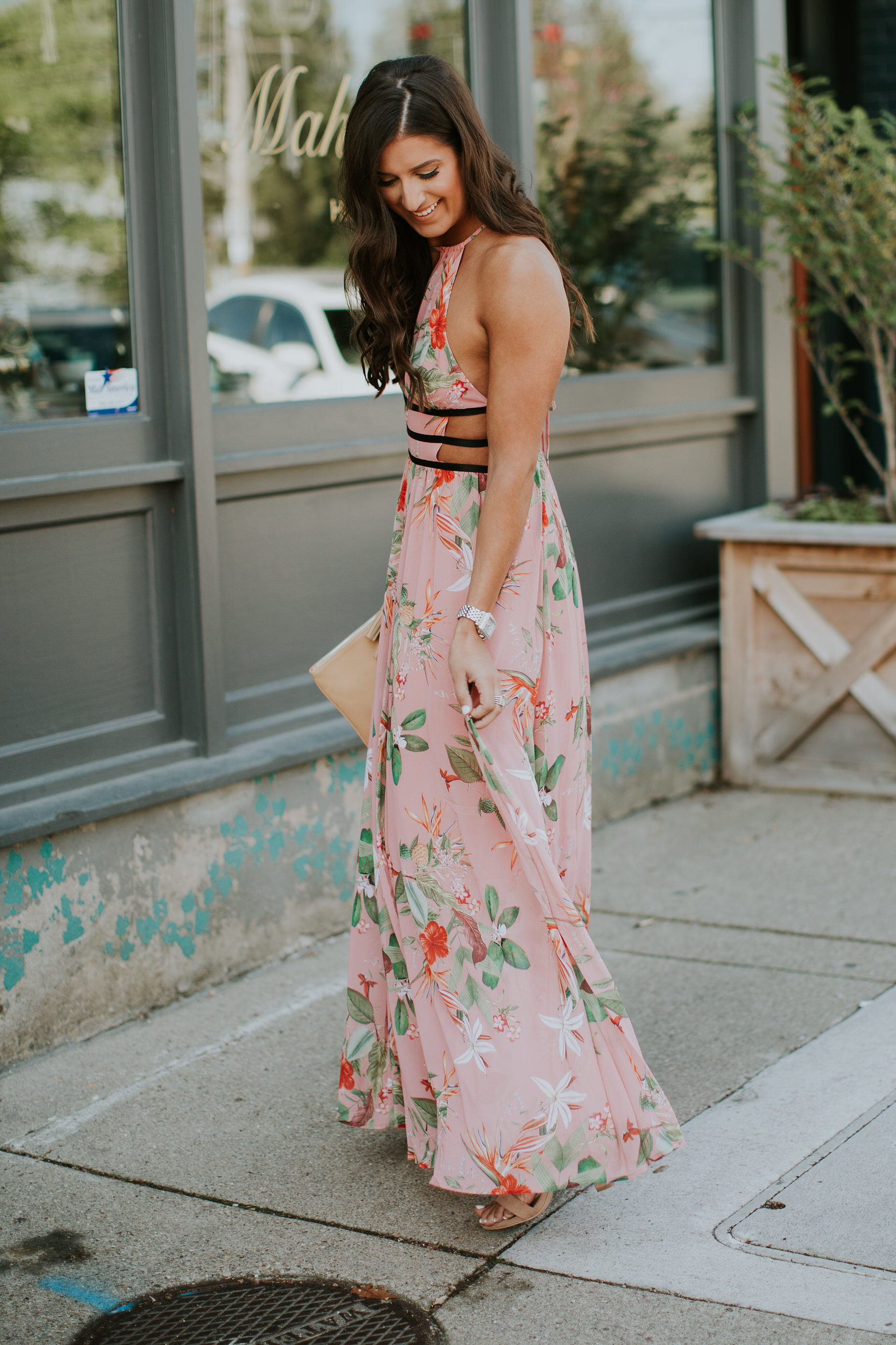 floral maxi dress, express maxi dresses, express sundresses, floral dresses, nude sandals, spring fashion, spring style, spring outfit // grace wainwright a southern drawl