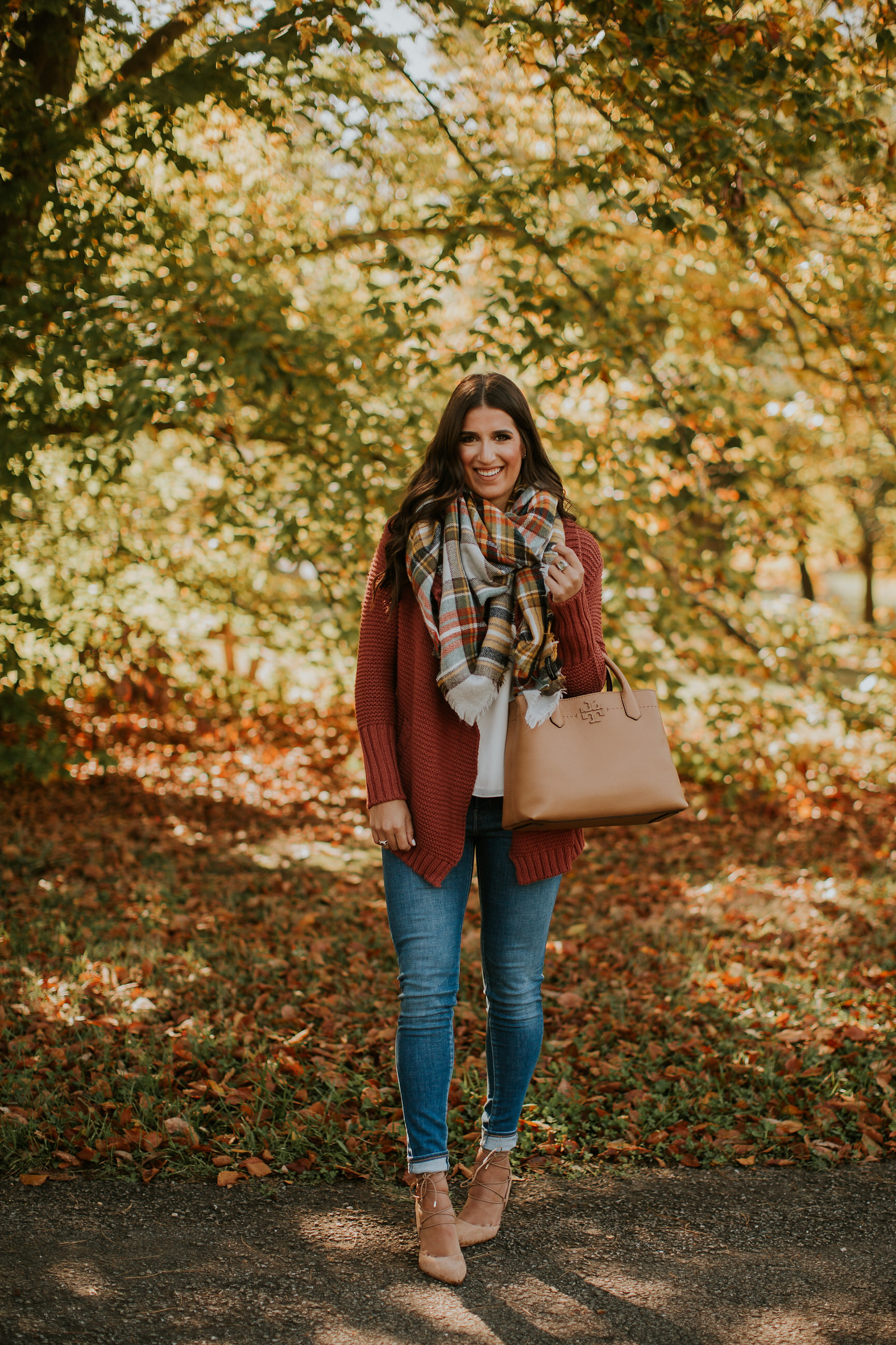 cardigan sweater, cozy blanket scarf, fall style, lace up heels, fall fashion, fall inspo, fall outfit ideas, blanket scarves, favorite blanket scarf, plaid blanket scarf, levi jeans // grace wainwright a southern drawl
