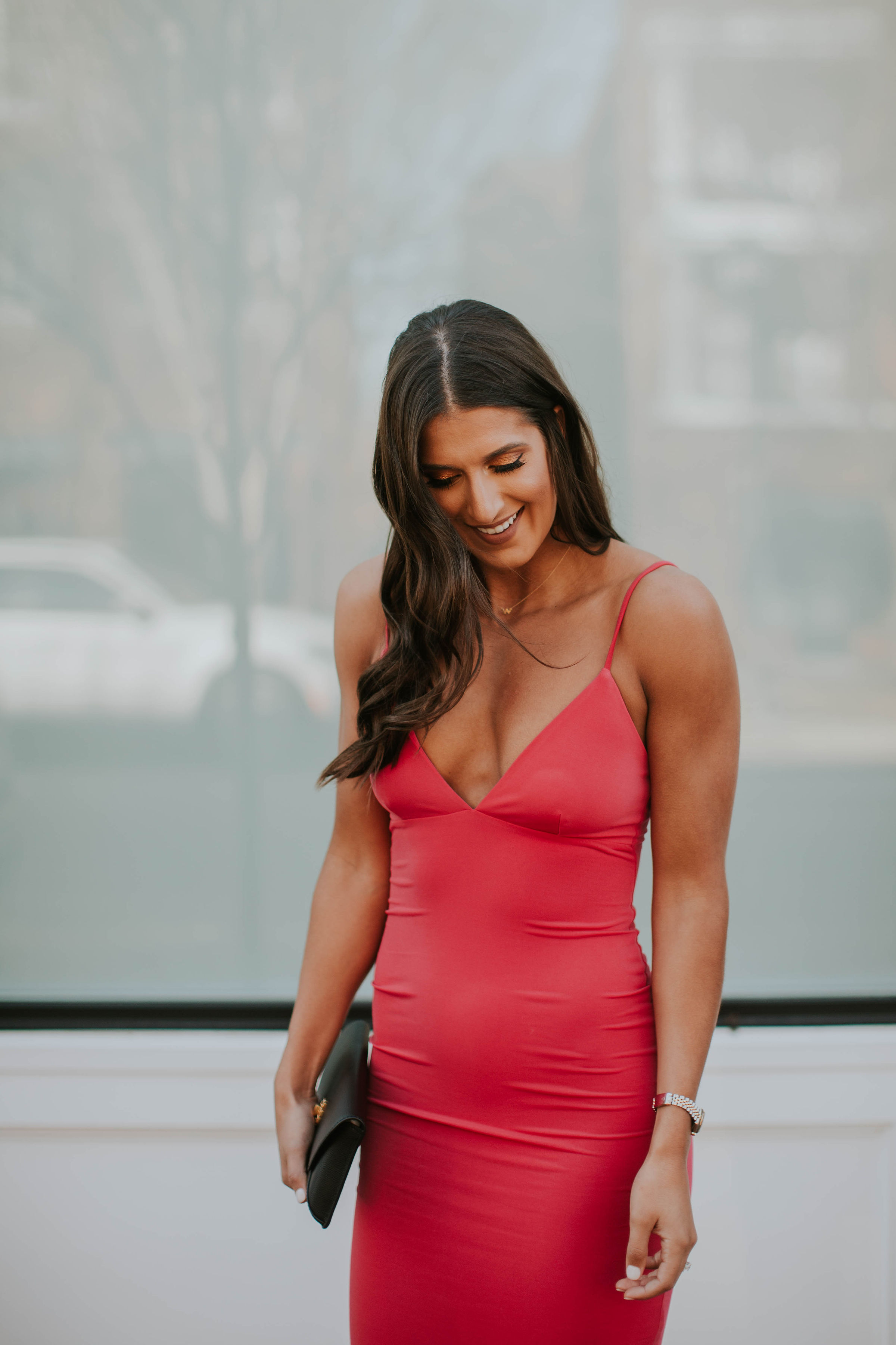 pink midi dress, valentine's day outfit, valentine's day dress, vday outfit, vday style, vday dress, pink dresses, body con dress, grace white valentine's day, grace white louisville kentucky, kentucky blogger